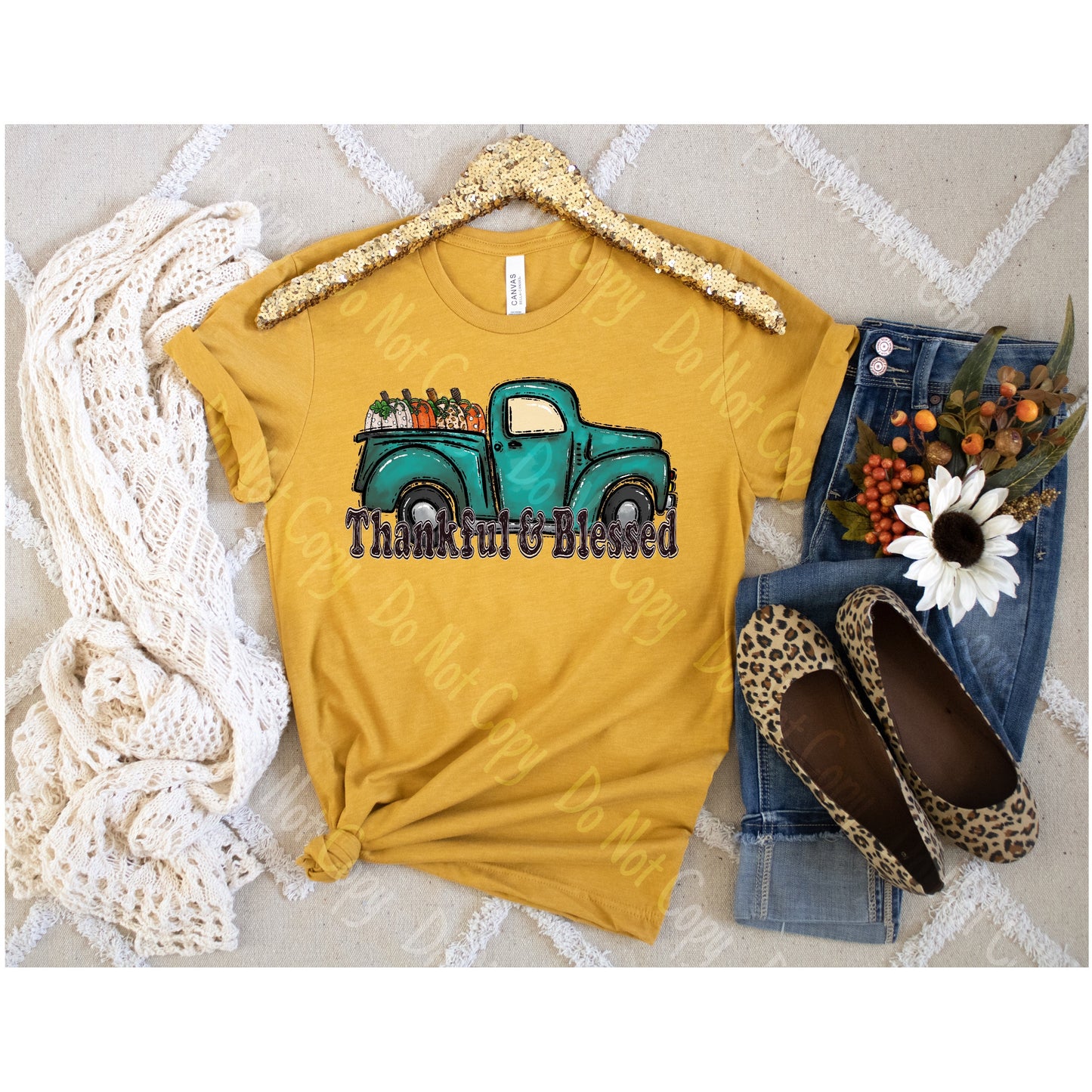Thankful & Blessed Truck T-shirt