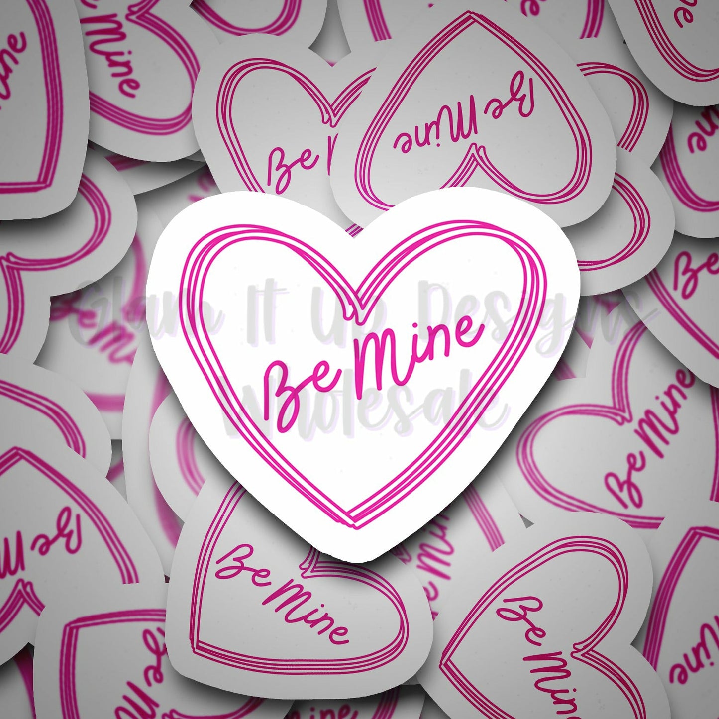 Be Mine Heart Vinyl Sticker
